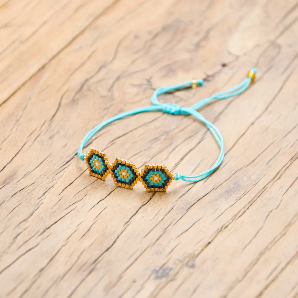 Evil a Eye Bracelet MIYUKI Friendship Bracelets Delicas Seed Beads Handmade Loom Woven Women Jewelry Gifts