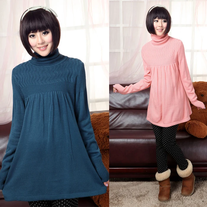 HOT Autumn winter clothes for pregnant women long sleeve turtleneck Pregnant women sweater High quality maternity