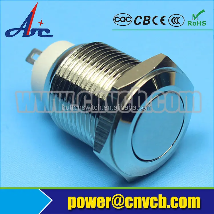1691 16 мм ON-OFF фиксацией 16 мм самоблокирующимся плоская головка антивандальный кнопочный переключатель