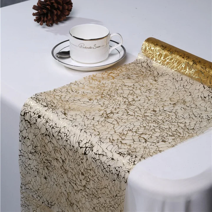 
100% Nylon organza for home decorations, table runner for festival decorations 