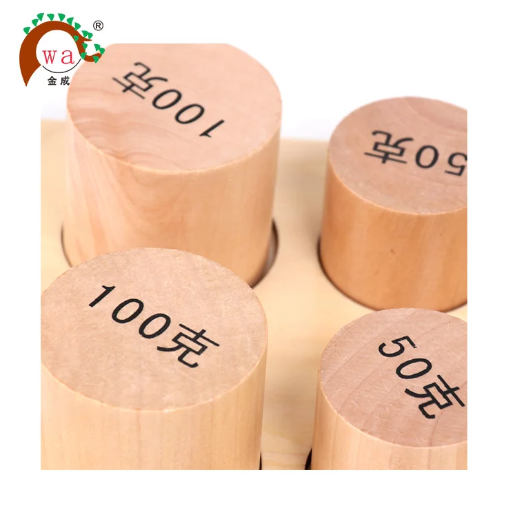 
Preschool Child Montessori Educational Wooden Weight Cylinders 