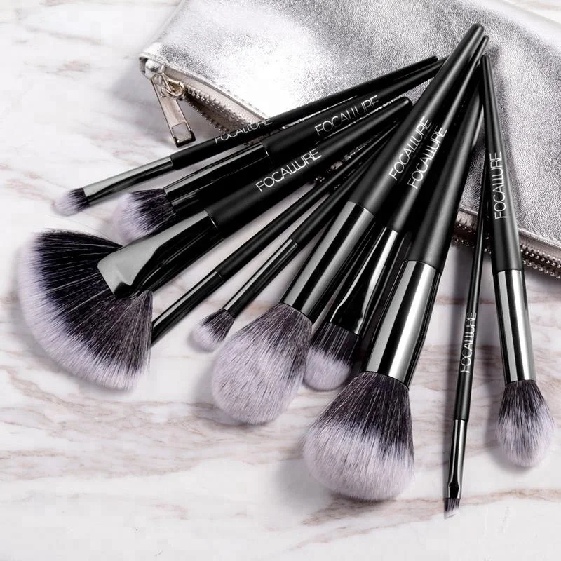 Focallure Factory Best Selling 10pcs Makeup Brush Set Cosmetics Kit Professional Wholesalers