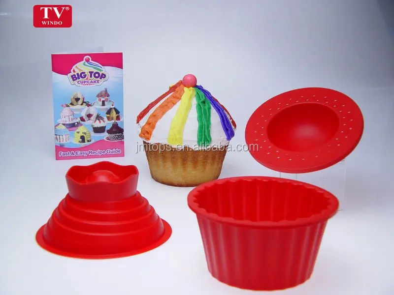 3 pack giant cupcakes mold as seen on tv big top silicone cupcake mold,silicone Jumbo caupcake bake set