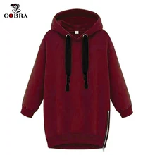 New Winter Loose Hedging Hooded Jacket Plus Size Thick Velvet Long-sleeved Sweatshirt Korean Style Women Hoodies