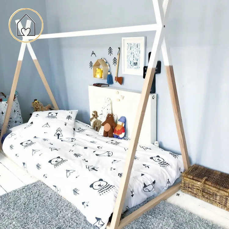 Ebay popular home furniture montessori wooden child baby house tipi teepee bed