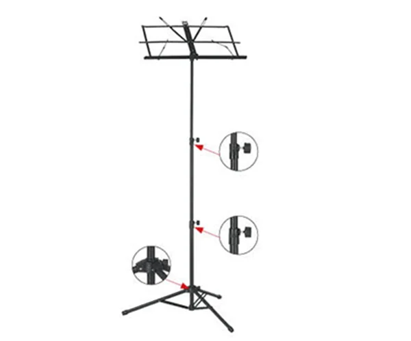 Factory Black Keyboard piano twin-tube X stand