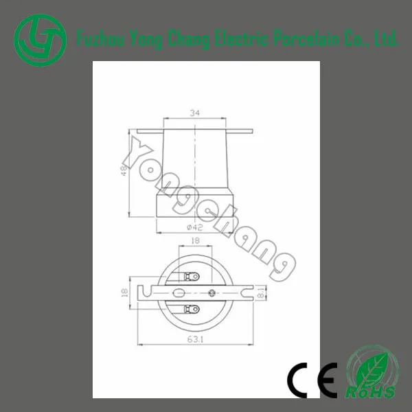 CE E27 Edison Screw Lampholder /light Socket E27 / Screw Lamp Holder With Bracket