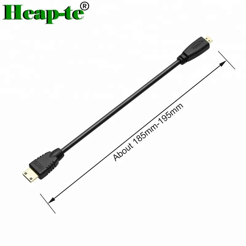 Gold Plated HD 720P 1080P Mini HDMI Male To Micro HDMI Male Video Cable