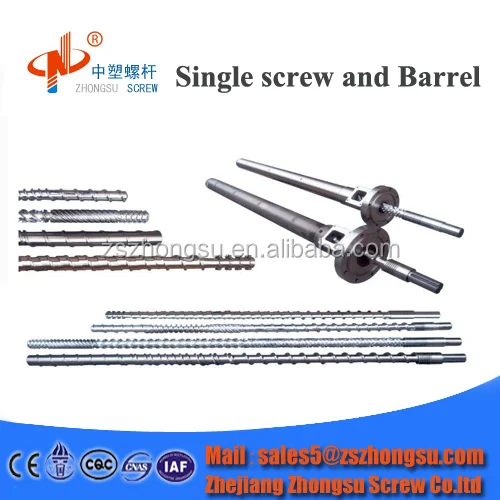 Granulation plastic extruding single screw and barrel plastic extruder single screw and barrel for pvc extrusion