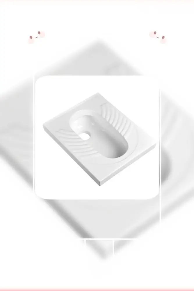 
High Quality Pure White Color Public Bathroom Ceramic WC Toilet Squatting Pan 