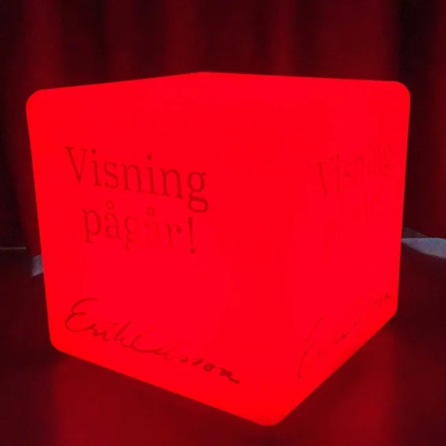 2021 New Design modern Illuminated LED Silk Print Cube