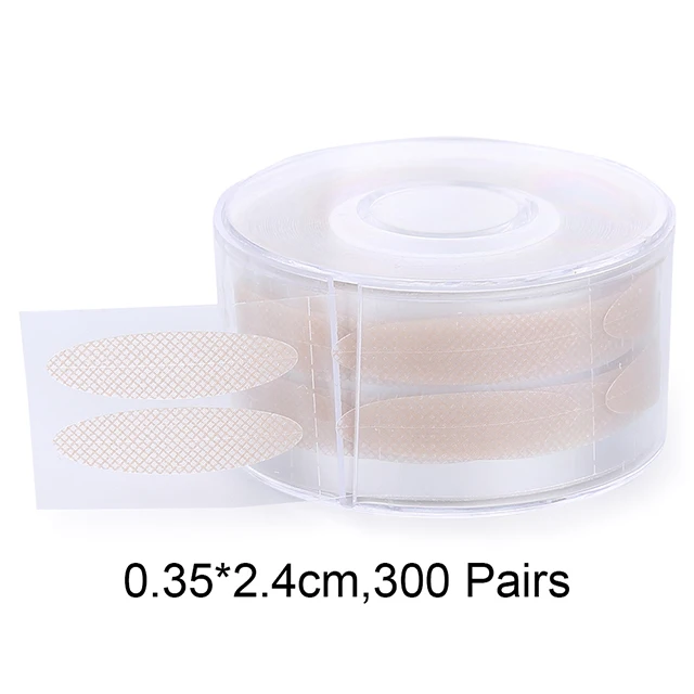 
OEM custom high quality roll type 300pairs invisible eyelid tape stickers mesh wide double eyelid tape 