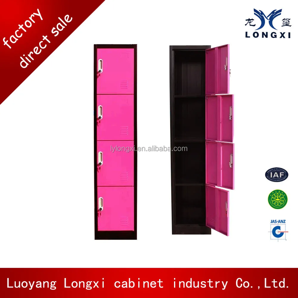 
school furniture cheap 4door steel or iron wardrobe design/ space saving 4door employee storage cabinet small metal locker 