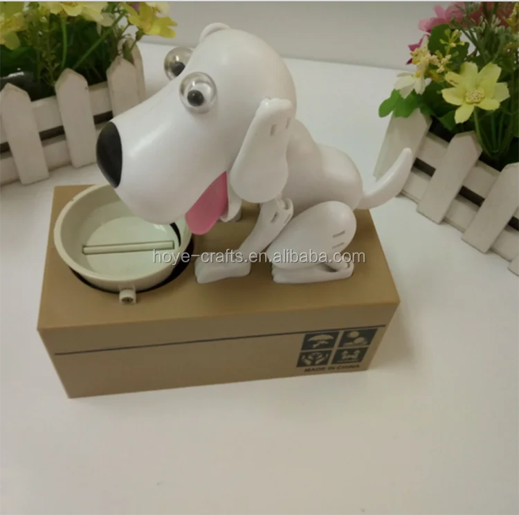 Factory wholesale my dog piggy bank puppy hungry robotic dog money box baby toy box