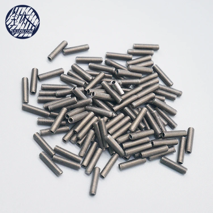 M5 Titanium Hex Socket Set Screws With Flat Point DIN913
