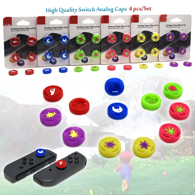 Silicone Thumb Stick Grip Joystick Cap Cover For Nintendo Switch Joy Con