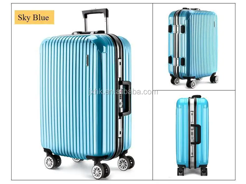 ABS PC Luggage Case Cabin Size Travel Suitcase Large Capacity Aluminum Frame Luggage Wheeled Trolley Bags