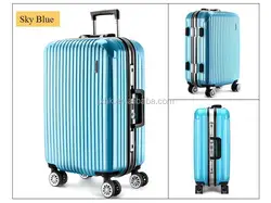ABS PC Luggage Case Cabin Size Travel Suitcase Large Capacity Aluminum Frame Luggage Wheeled Trolley Bags