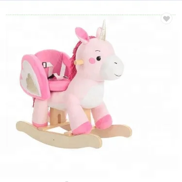 hot selling Plush Unicorn Rocking Toy For Kids/ Riding On Unicorn Swing toy for kids play