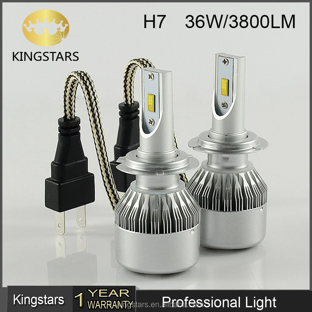 72 Вт 7600LM turbo вентилятор холодный белый C6 светодиодные фары H7 6000 К удара csp H7 фар H11 светодиодные фары