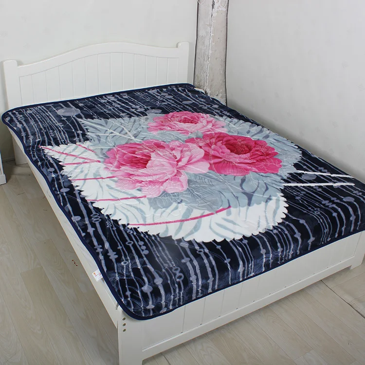 Wholesale Original Solaron Korean Blanket Thick Mink Plush queen size Rose Licensed new