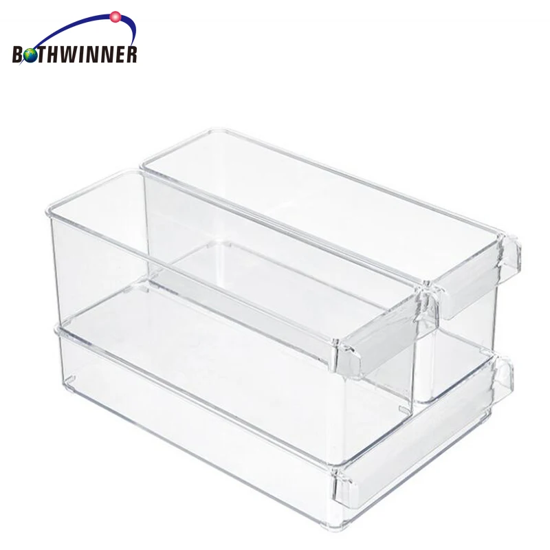 Kitchen Drawer type food storage containers transparent  PS plastic food sorting boxes