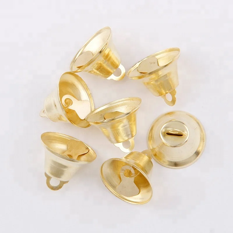 Wholesale Christmas decorative hanging gold metal brass jingle bells
