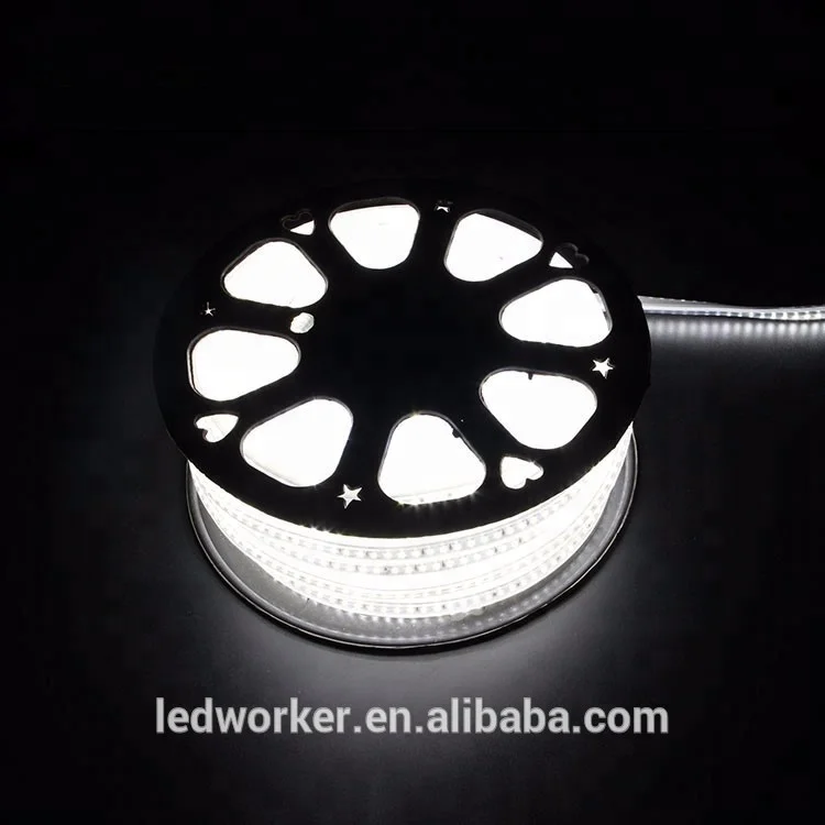 High Voltage Dimmable Flexible Waterproof IP65 Indoor Rope Lights 110V 120V 220V 230V AC Controller DMX Led Strip 5050 RGB Light