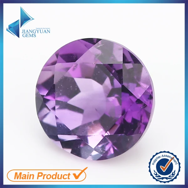Diamond Cut Round Loose Natural Gemstones Amethyst