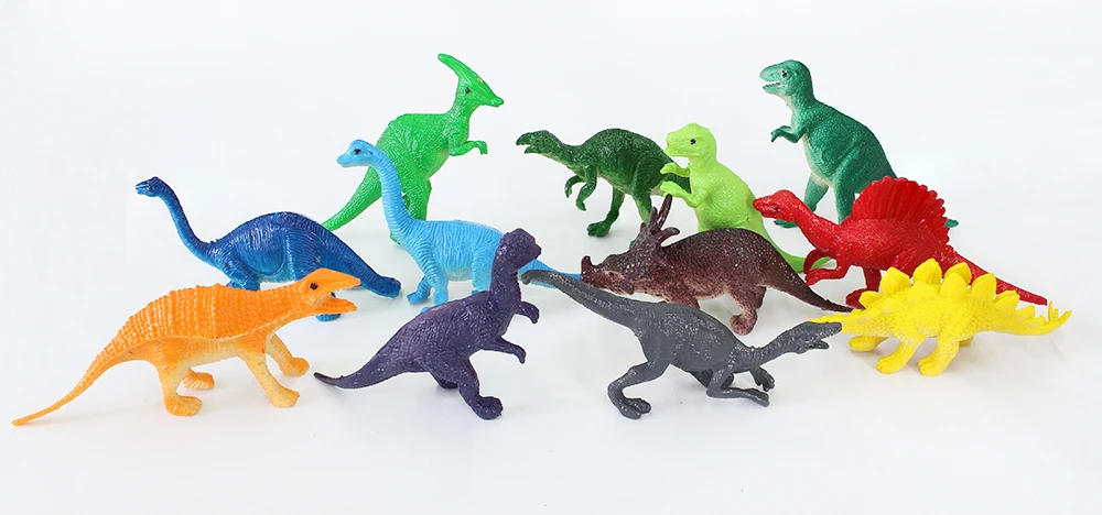 juguetes dinosaurio 12 kinds 4inches mixed bag cheap snack food packaging gift plastic mini figures dinosaurs toy