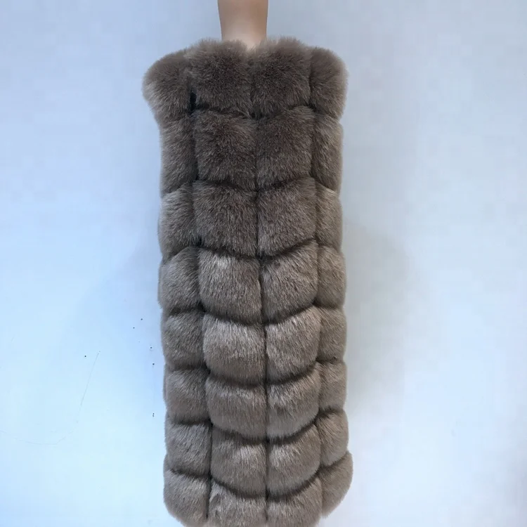 
Ladies Fancy Knit Waistcoat Womens Raccoon Faux Fur Vest 
