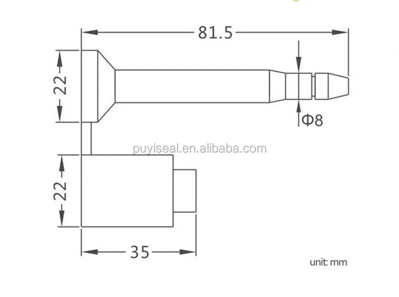 tamper-proof container security bolt seal lock with bar code
