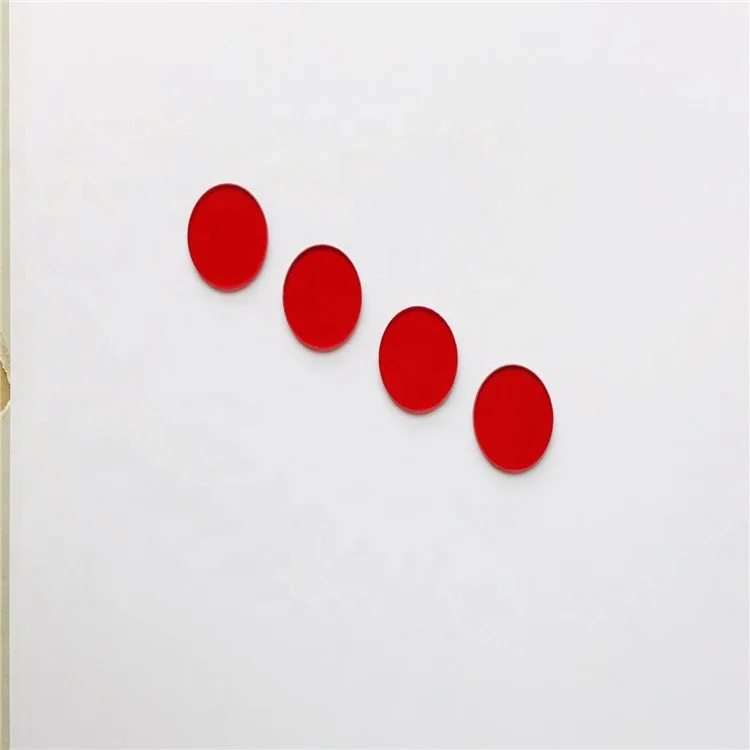 Factory custom RG610 optical glass red filter lens HB610