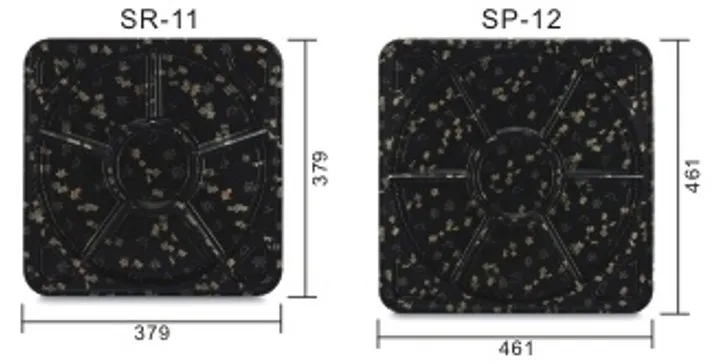 Colored Plastic Round Serving Compartment Disposable Food Tray