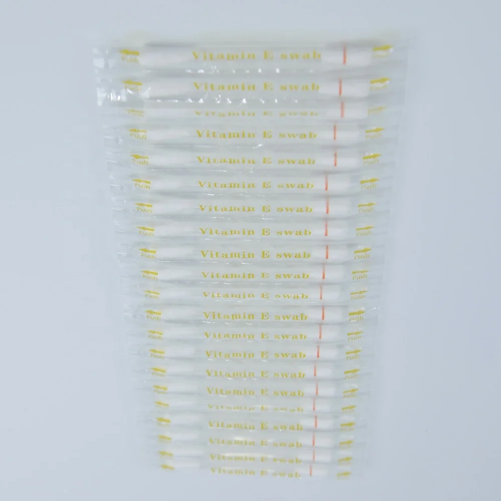 30pcs Vitamin E Lips Oil Cotton Swabs Disposable VE Oil Q-tip Applicators For Protect Lip Gum Anti-dry Moisture Use
