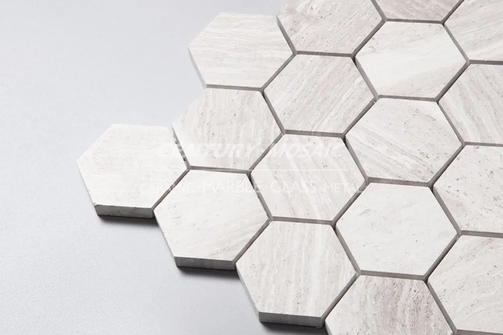 Напольная шестиугольная мозаичная мраморная плитка для душевой кабины, популярная в США