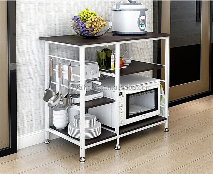 
Kitchen Utensils Microwave Oven Shelf Wooden Storage Rack for Kitchen Appliance 