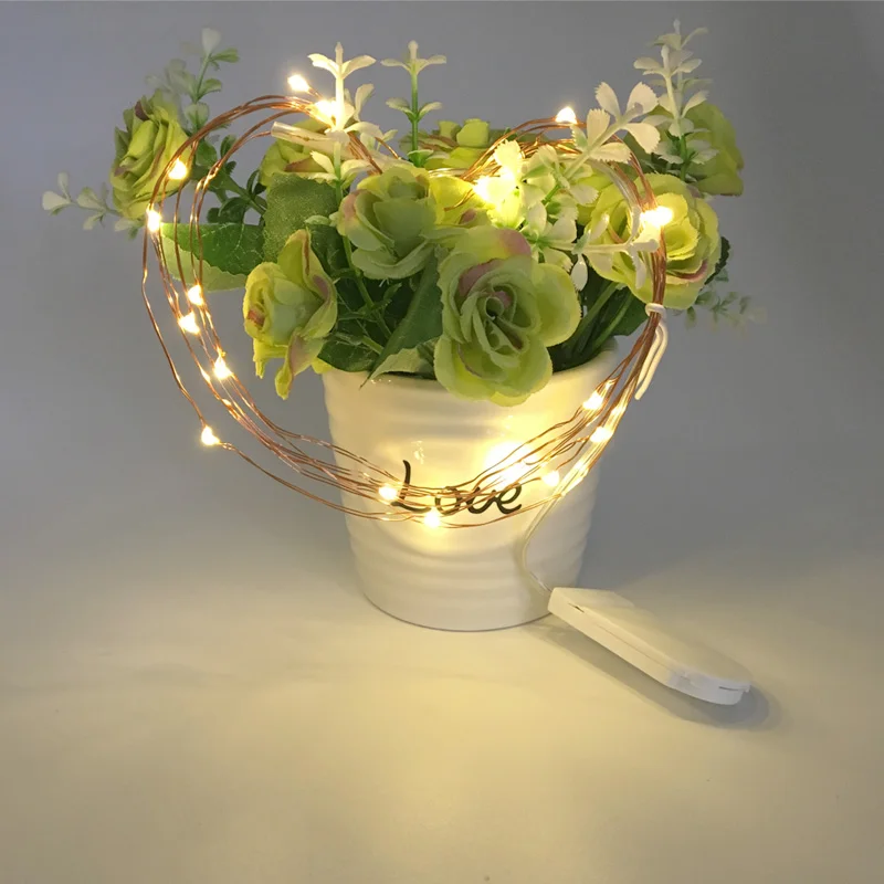 Led Copper Wire String Light 2M 20LED/3M 30LED/5M 50LED CR2032 Battery Operated Micro Mini LED Starry Lights String