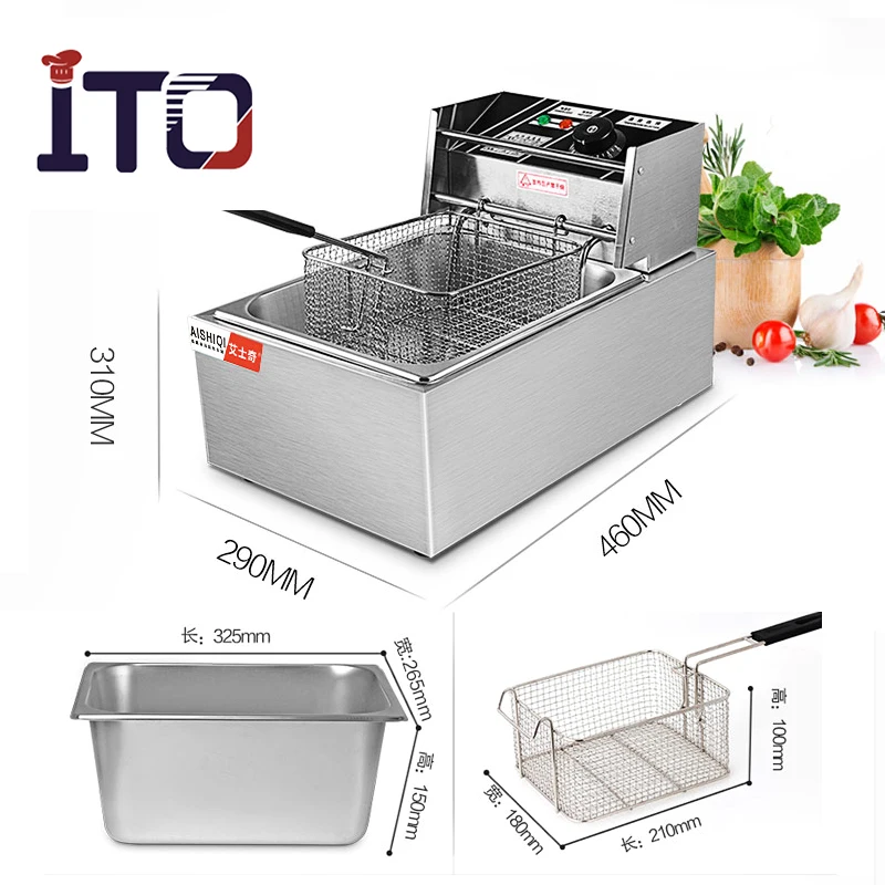 Commercial  Hot Sale Large Capacity 2 Basket Electric Deep Fryer Machine