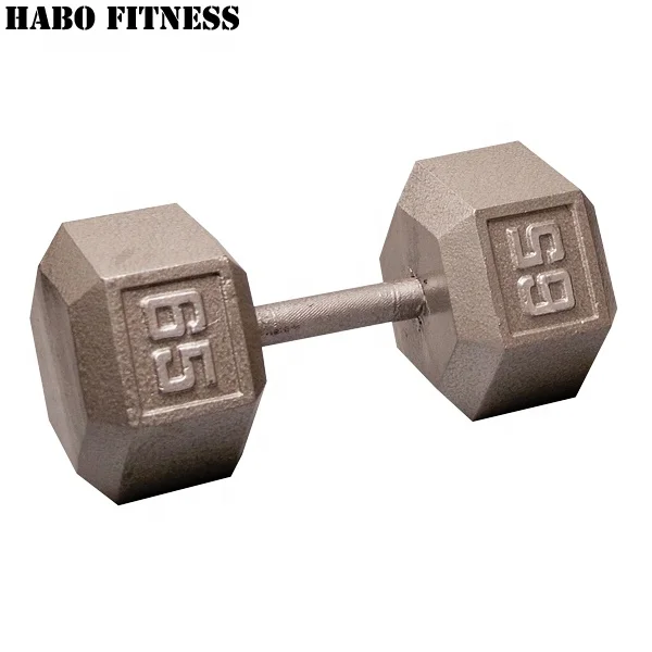 
40LB Gym Hex Steel Hammertone Dumbbell Set 