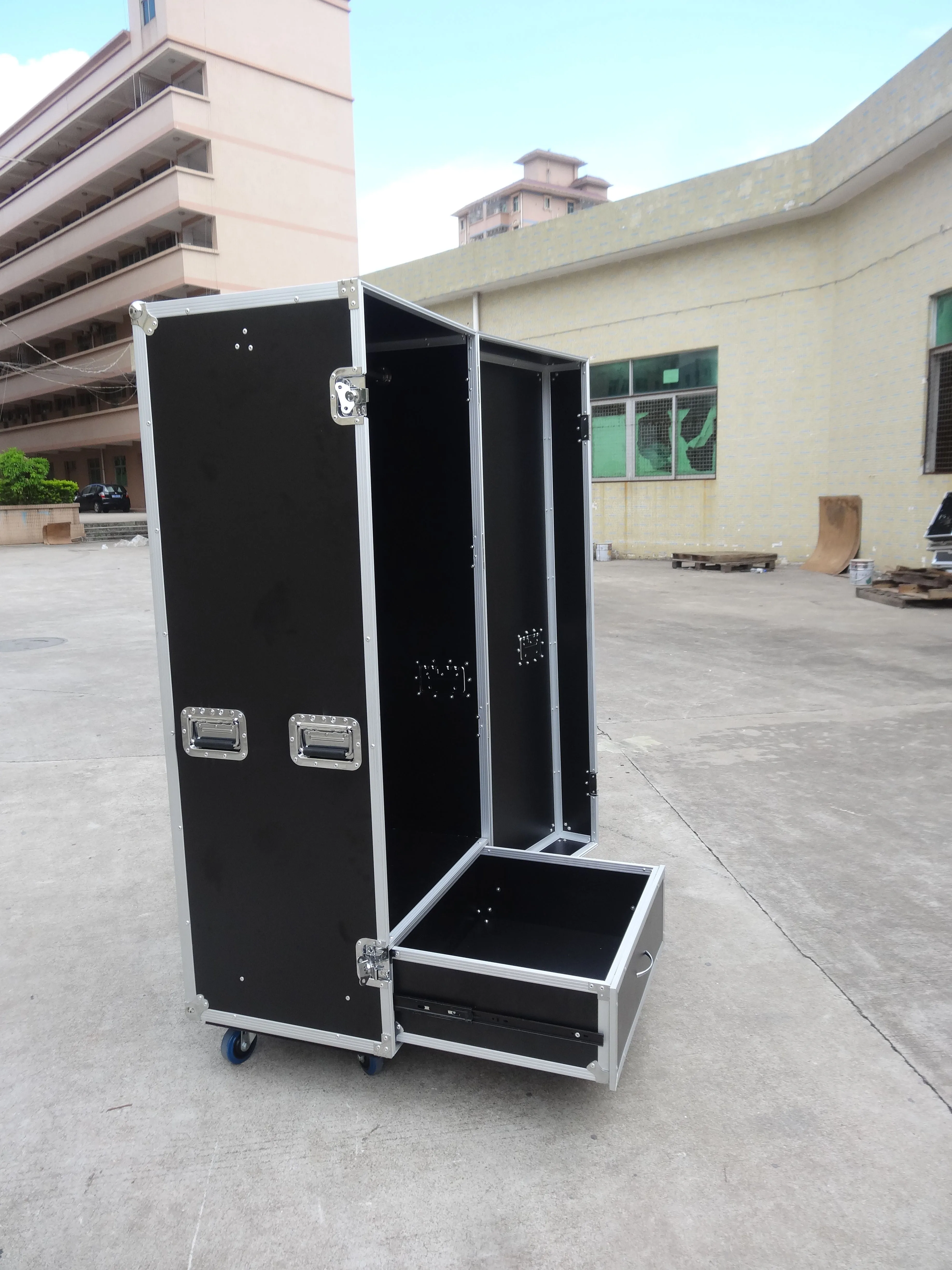 Custom Flight Case/ Custom Road Case/wardrobe flight case with drawer