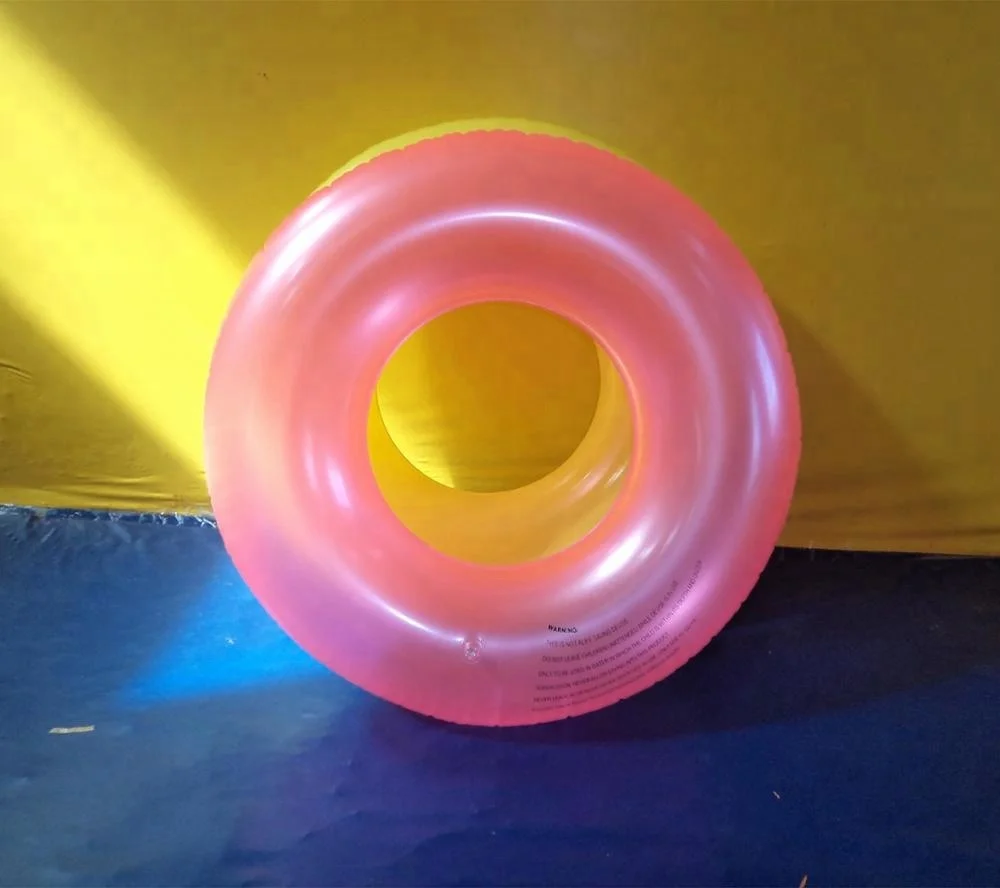 Customized Neon color transparent swimming ring tube waist ring floats