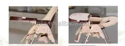 seat reclined to lying position plastic baby dining high chair