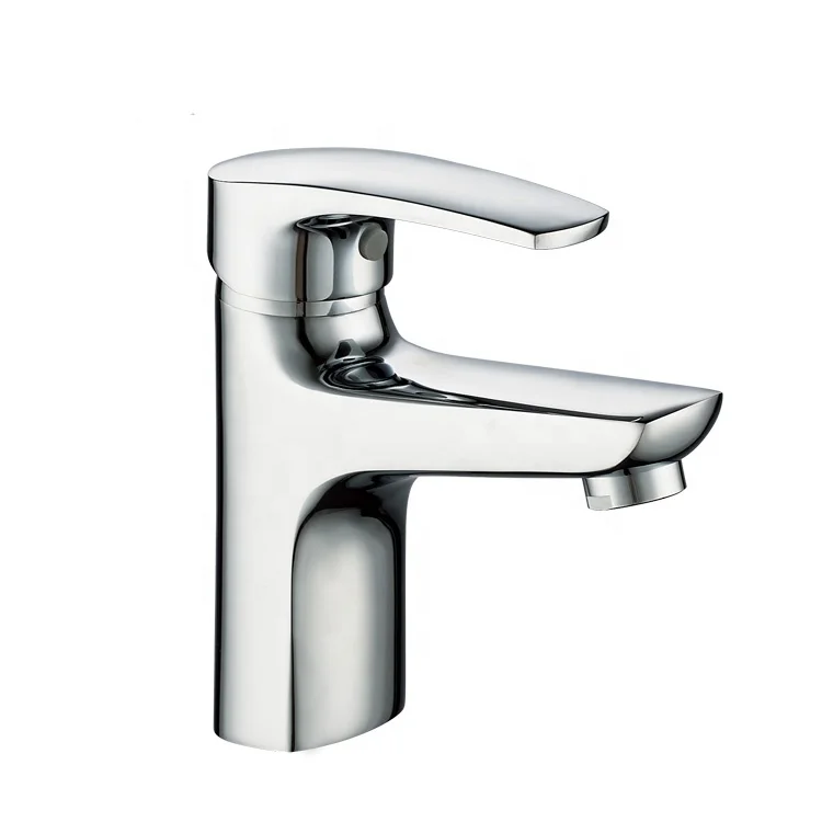Single Lever Zinc Handle Deck Mounted Polished High Quality Brass Washbasin Faucet Mixer