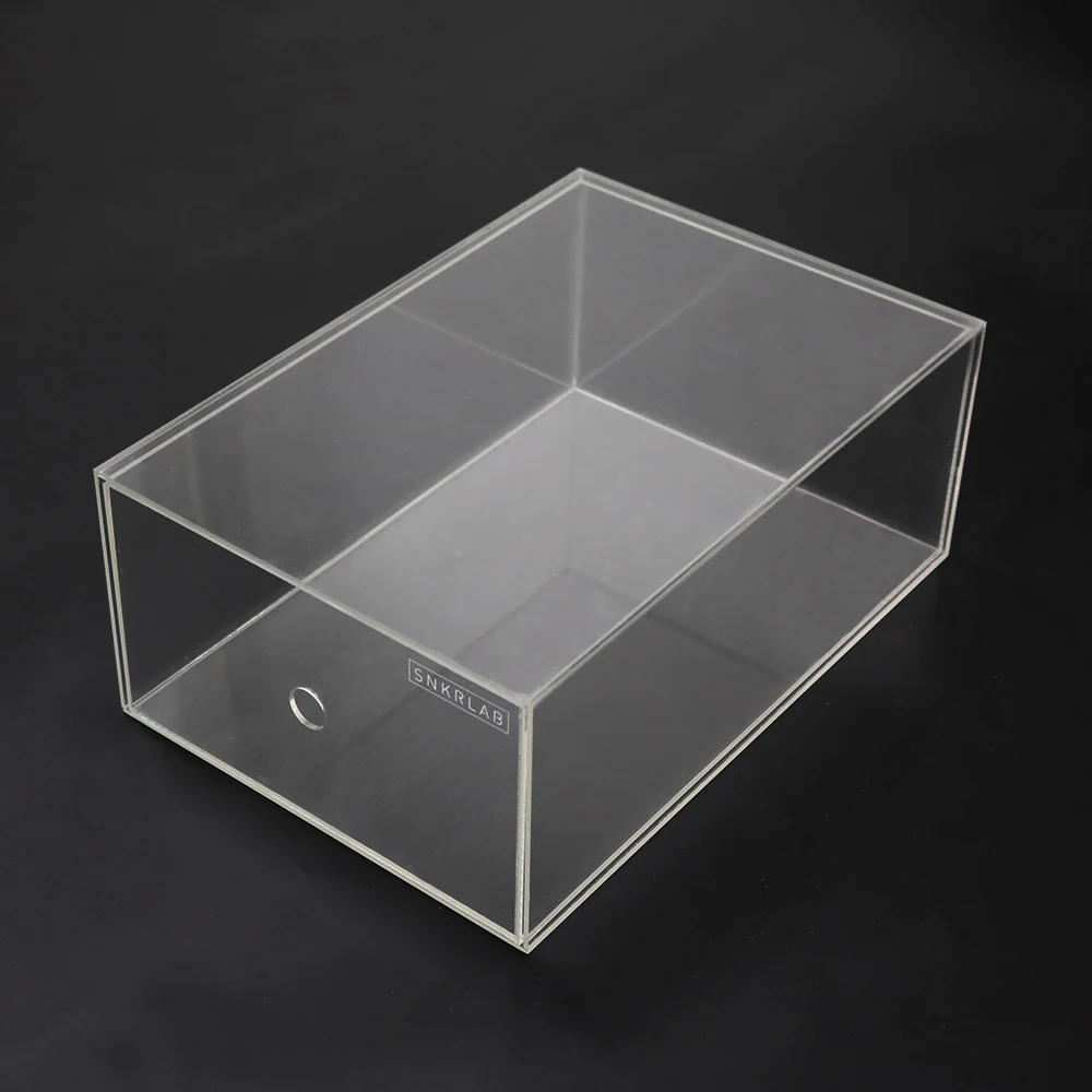 Hot sale clear acrylic shoe storage box/custom shoe box for home
