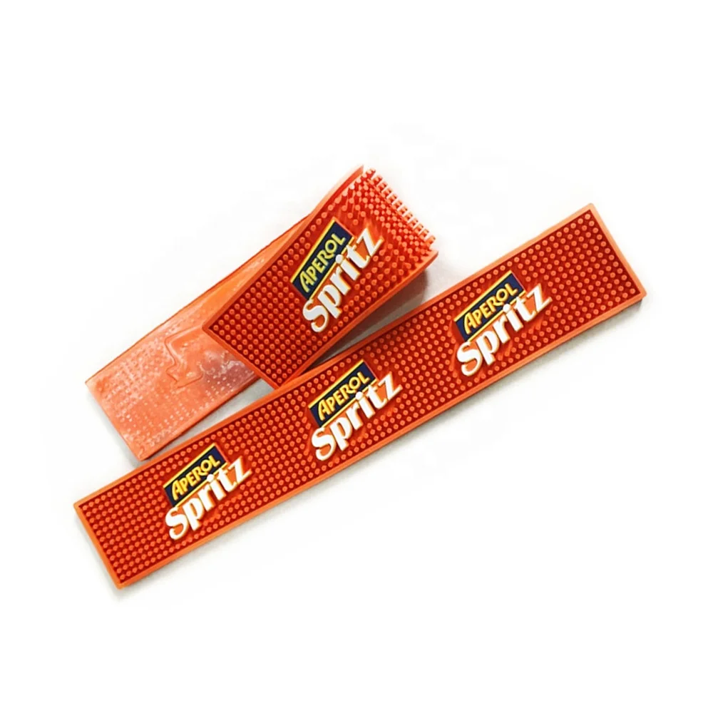 2023 Orange PVC Drip Beer Bar Mat Runner Mat for beer Coaster Mat