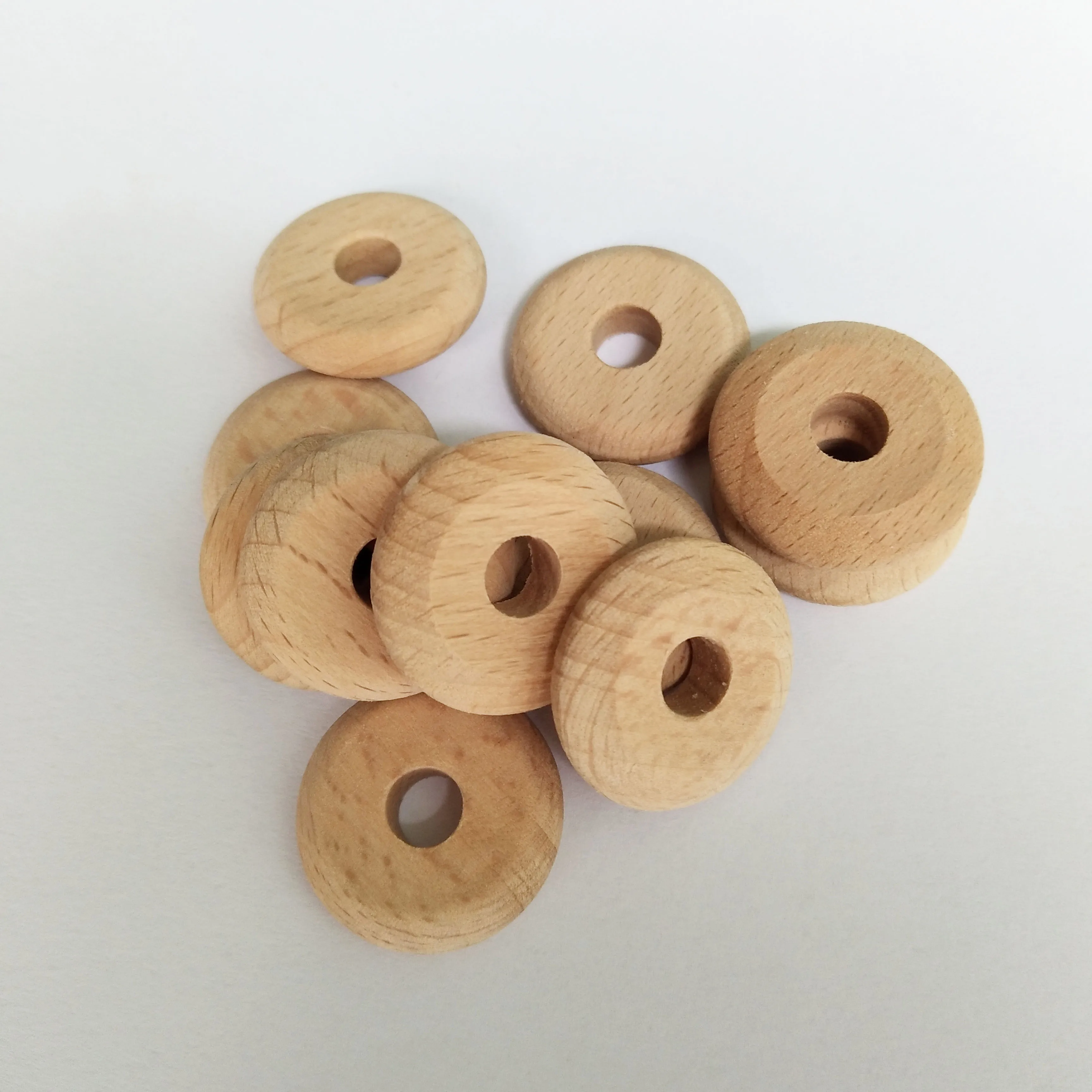22 мм буковая древесина диск бусины деревянные плоские деревянные бусины большой spacer Бусины по индивидуальному заказу