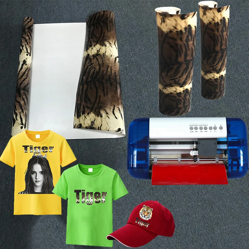 Popular In USA ,Tiger Color  PU Heat Transfer Vinyl For Sport  T-shirt  Number Logo Printing