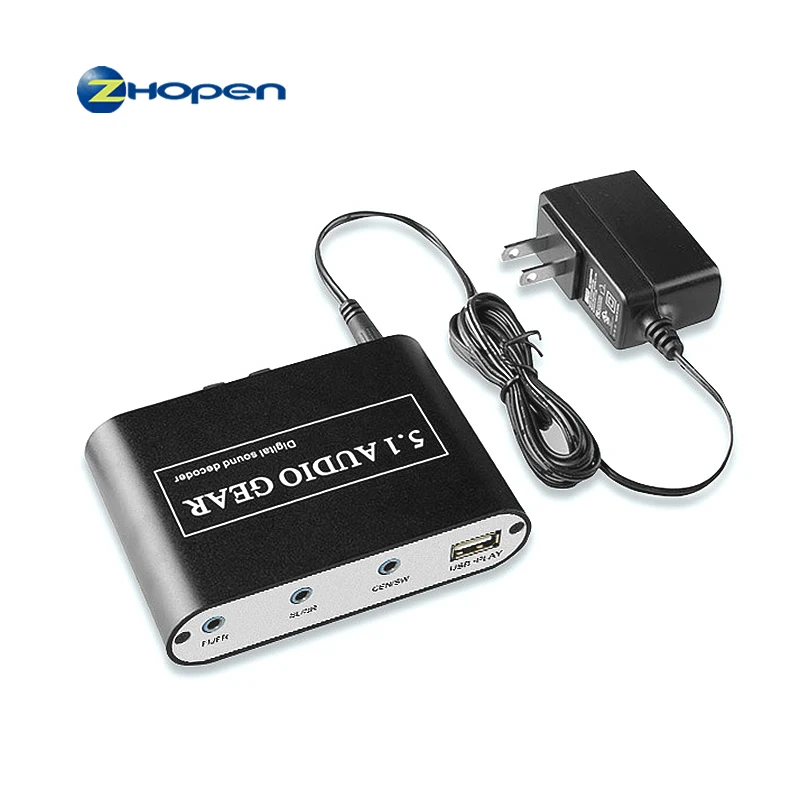 factory price AC3 DTS Digital Optical To Analog 5.1 Channel Surround Audio Decoder