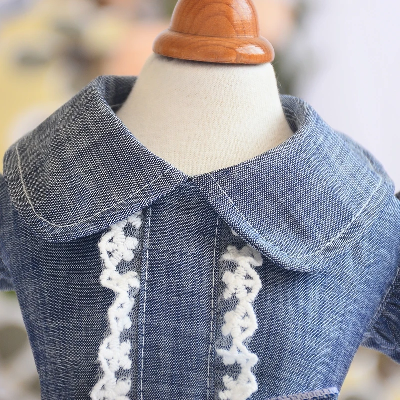 Chihuahuas Puppy Breed Supplier Fashion Pet Jeans Crochet Clothes Small Dog Dresses